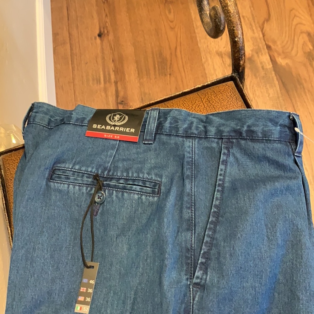 Sea Barrier Jeans Slacks with pleats are classic & vintage turned fashion design